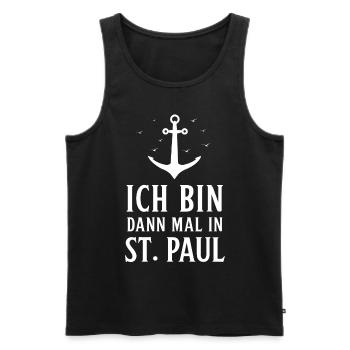Hamburg Tshirt Geschenk Moin Hamburch Fußball - Männer Premium Bio Tank Top - Schwarz - Vorne - AI Model Male 178 light (178cm)