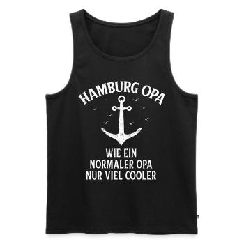 Hamburg Tshirt Geschenk Moin Hamburch Fußball - Männer Premium Bio Tank Top - Schwarz - Vorne - AI Model Male 178 light (178cm)