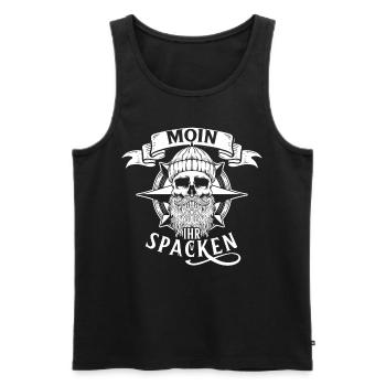 Hamburg Tshirt Geschenk Moin Hamburch Fußball - Männer Premium Bio Tank Top - Schwarz - Vorne - AI Model Male 178 light (178cm)