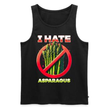 I hate asparagus - Men's Premium Organic Tank Top - black - Front - Michal (187cm)