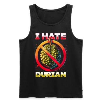 Durian Hasser Stinkfrucht I Hate Duran - Männer Premium Bio Tank Top - Schwarz - Vorne - AI Model Male 178 light (178cm)