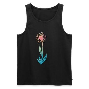 Flower, Nature, Botany - Men's Premium Organic Tank Top - black - Front - AI Model Male 178 light (178cm)