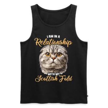 Scottish Fold Kätzchen Scottish Fold Katze - Männer Premium Bio Tank Top - Schwarz - Vorne - AI Model Male 178 light (178cm)