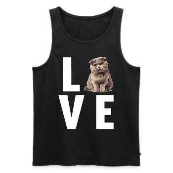 Scottish Fold Kätzchen Scottish Fold Katze - Männer Premium Bio Tank Top - Schwarz - Vorne - AI Model Male 178 light (178cm)