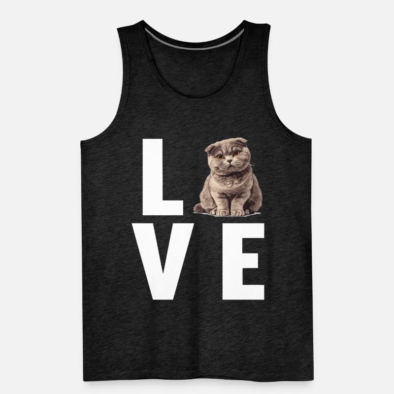 Scottish Fold Kitten Scottish Fold chat Débardeur bio Premium Homme