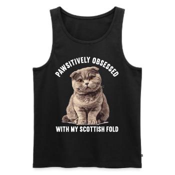 Scottish Fold Kätzchen Scottish Fold Katze - Männer Premium Bio Tank Top - Schwarz - Vorne - AI Model Male 178 light (178cm)