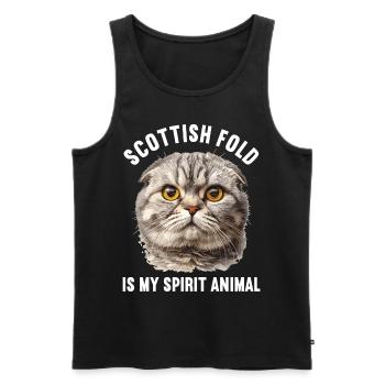 Scottish Fold Kätzchen Scottish Fold Katze - Männer Premium Bio Tank Top - Schwarz - Vorne - AI Model Male 178 light (178cm)