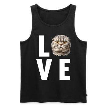 Scottish Fold Kätzchen Scottish Fold Katze - Männer Premium Bio Tank Top - Schwarz - Vorne - AI Model Male 178 light (178cm)