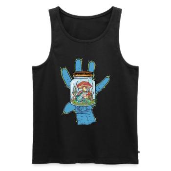 Frog Toad Frogs Fantasy Hand - Men's Premium Organic Tank Top - black - Front - Michal (187cm)