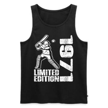 Édition limitée 1971 Édition limitée Cricket - Débardeur bio Premium Homme - noir - Devant - Michal (187cm)