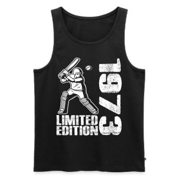 Édition limitée 1973 Édition limitée Cricket - Débardeur bio Premium Homme - noir - Devant - Michal (187cm)