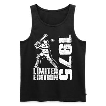 Édition limitée 1975 Édition limitée Cricket - Débardeur bio Premium Homme - noir - Devant - Michal (187cm)