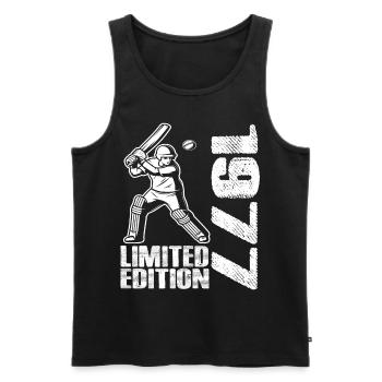 Édition limitée 1977 Édition limitée Cricket - Débardeur bio Premium Homme - noir - Devant - Michal (187cm)