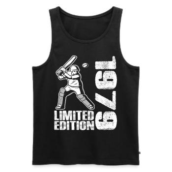 Limited Edition 1979 Limited Edition Cricket - Men's Premium Organic Tank Top - black - Front - Michal (187cm)