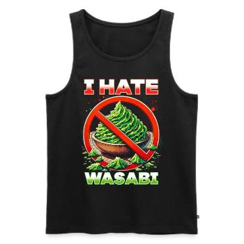 I hate wasabi - Men's Premium Organic Tank Top - black - Front - AI Model Male 178 light (178cm)