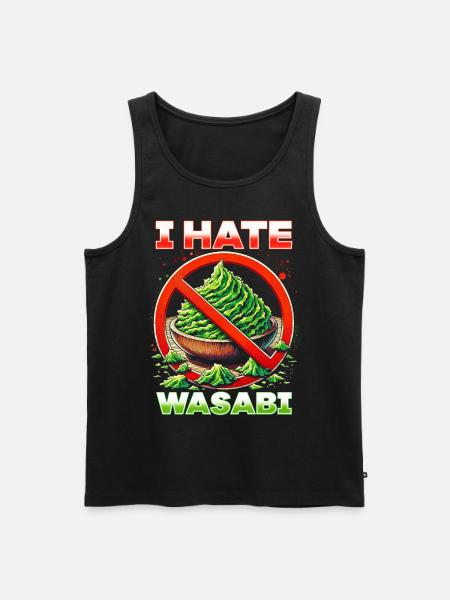 Ich Hasse Wasabi - Männer Premium Bio Tank Top - Schwarz