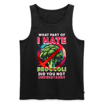 Broccoli Hater - Men's Premium Organic Tank Top - black - Front - AI Model Male 178 light (178cm)