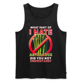 Asparagus Hater - Men's Premium Organic Tank Top - black - Front - AI Model Male 178 light (178cm)