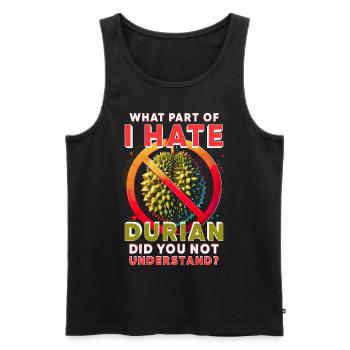 Durian Hater Skunk Fruit - Débardeur bio Premium Homme - noir - Devant - AI Model Male 178 light (178cm)