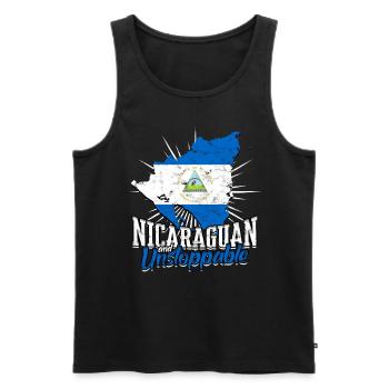 Nicaragua Nicaragic Nicaraguayen Et Inarrêtable - Débardeur bio Premium Homme - noir - Devant - Michal (187cm)