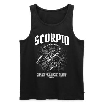 Scorpio – Sting of Passion - Men's Premium Organic Tank Top - black - Front - AI Model Male 178 light (178cm)