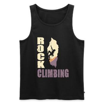 Rock Climbing - Männer Premium Bio Tank Top - Schwarz - Vorne - AI Model Male 178 light (178cm)