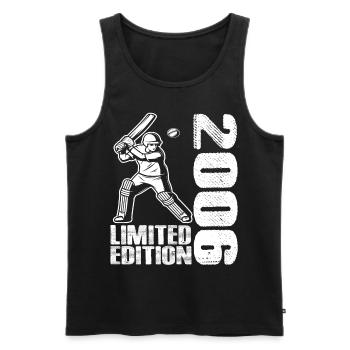 Limited Edition 2006 Limited Edition Cricket - Männer Premium Bio Tank Top - Schwarz - Vorne - Michal (187cm)