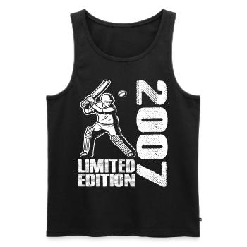 Limited Edition 2007 Limited Edition Cricket - Männer Premium Bio Tank Top - Schwarz - Vorne - Michal (187cm)