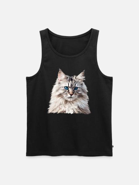 Siberian Cat Sibirische Katze - Men's Premium Organic Tank Top - black