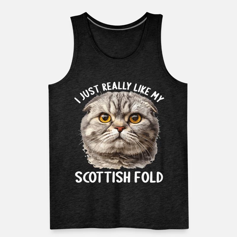Scottish Fold Kitten Scottish Fold chat Débardeur bio Premium Homme
