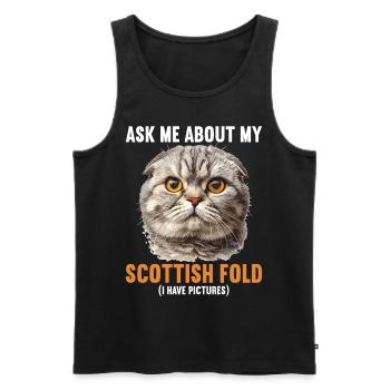 Scottish Fold Kätzchen Scottish Fold Katze - Männer Premium Bio Tank Top - Schwarz - Vorne - AI Model Male 178 light (178cm)