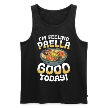I'm Feeling Paella Good Today - Männer Premium Bio Tank Top - Schwarz - Vorne - AI Model Male 178 light (178cm)
