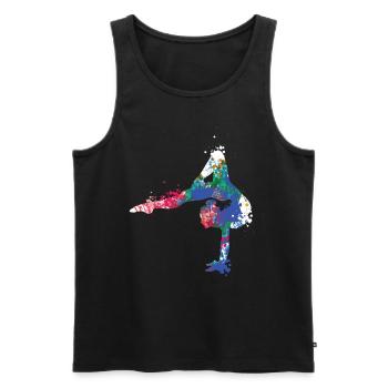 Turnen Gymnastik Turnerin Akrobatik - Männer Premium Bio Tank Top - Schwarz - Vorne - Michal (187cm)