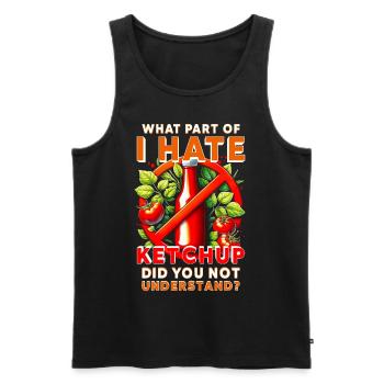 Ketchup Hater - Men's Premium Organic Tank Top - black - Front - AI Model Male 178 light (178cm)