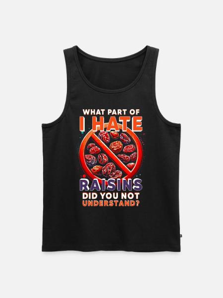 Rosinen Hasser - Männer Premium Bio Tank Top - Schwarz