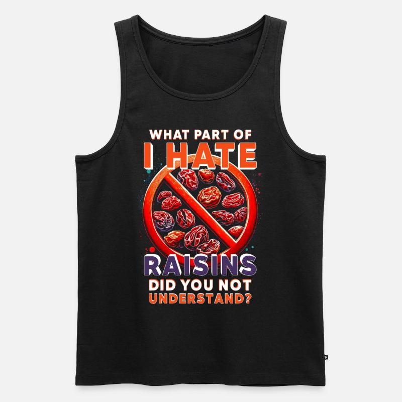 Rosinen Hasser - Männer Premium Bio Tank Top - Schwarz