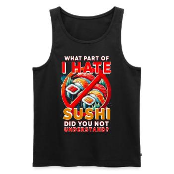 Sushi Hater - Men's Premium Organic Tank Top - black - Front - AI Model Male 178 light (178cm)