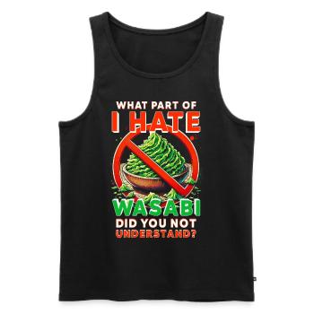 Wasabi Hater - Men's Premium Organic Tank Top - black - Front - AI Model Male 178 light (178cm)