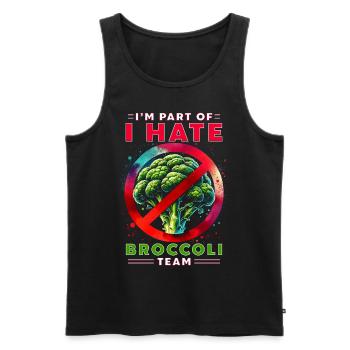Brokkoli I'm Part Of I Hate Broccoli Team - Men's Premium Organic Tank Top - black - Front - AI Model Male 178 light (178cm)