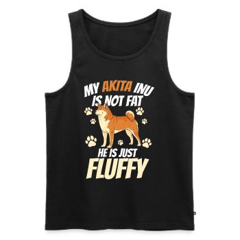 Akita Inu est juste un Akita Inu japonais moelleux - Débardeur bio Premium Homme - noir - Devant - Michal (187cm)