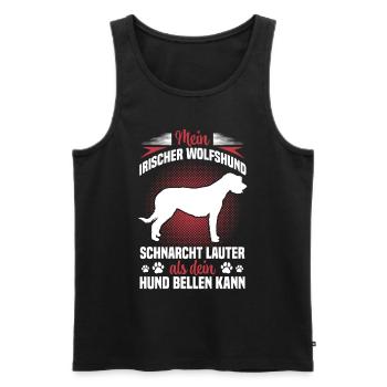 Irischer Wolfshund schnarcht lauter Windhund - Männer Premium Bio Tank Top - Schwarz - Vorne - AI Model Male 178 light (178cm)
