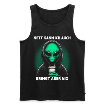 Sympa je peux aussi apporter mais rien n’apporte - Débardeur bio Premium Homme - noir - Devant - Michal (187cm)
