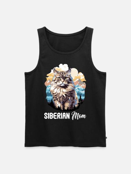 Chat Sibérien Sibirische Katze - Débardeur bio Premium Homme - noir