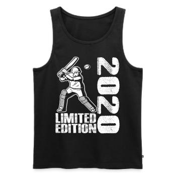 Limited Edition 2020 Limited Edition Cricket - Männer Premium Bio Tank Top - Schwarz - Vorne - Michal (187cm)