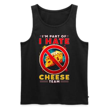 Je fais partie de l’équipe I Hate Cheese - Débardeur bio Premium Homme - noir - Devant - Michal (187cm)