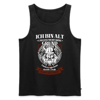 T-shirt Viking Valhalla Valhalla Dieu Odin - Débardeur bio Premium Homme - noir - Devant - Michal (187cm)