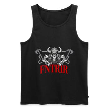 Viking Tshirt Viking Valhalla Valhalla God Odin - Men's Premium Organic Tank Top - black - Front - AI Model Male 178 light (178cm)