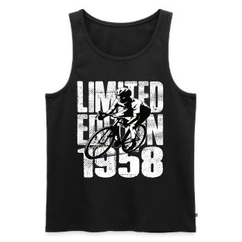 Édition limitée 1958 Édition limitée anniversaire - Débardeur bio Premium Homme - noir - Devant - Michal (187cm)