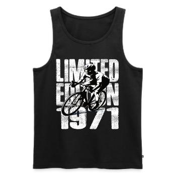 Édition limitée 1971 Édition limitée anniversaire - Débardeur bio Premium Homme - noir - Devant - Michal (187cm)