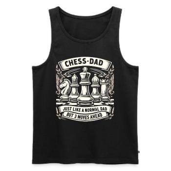 Chess Player Chess Dad Dad Chess Dad - Men's Premium Organic Tank Top - black - Front - AI Model Male 178 light (178cm)
